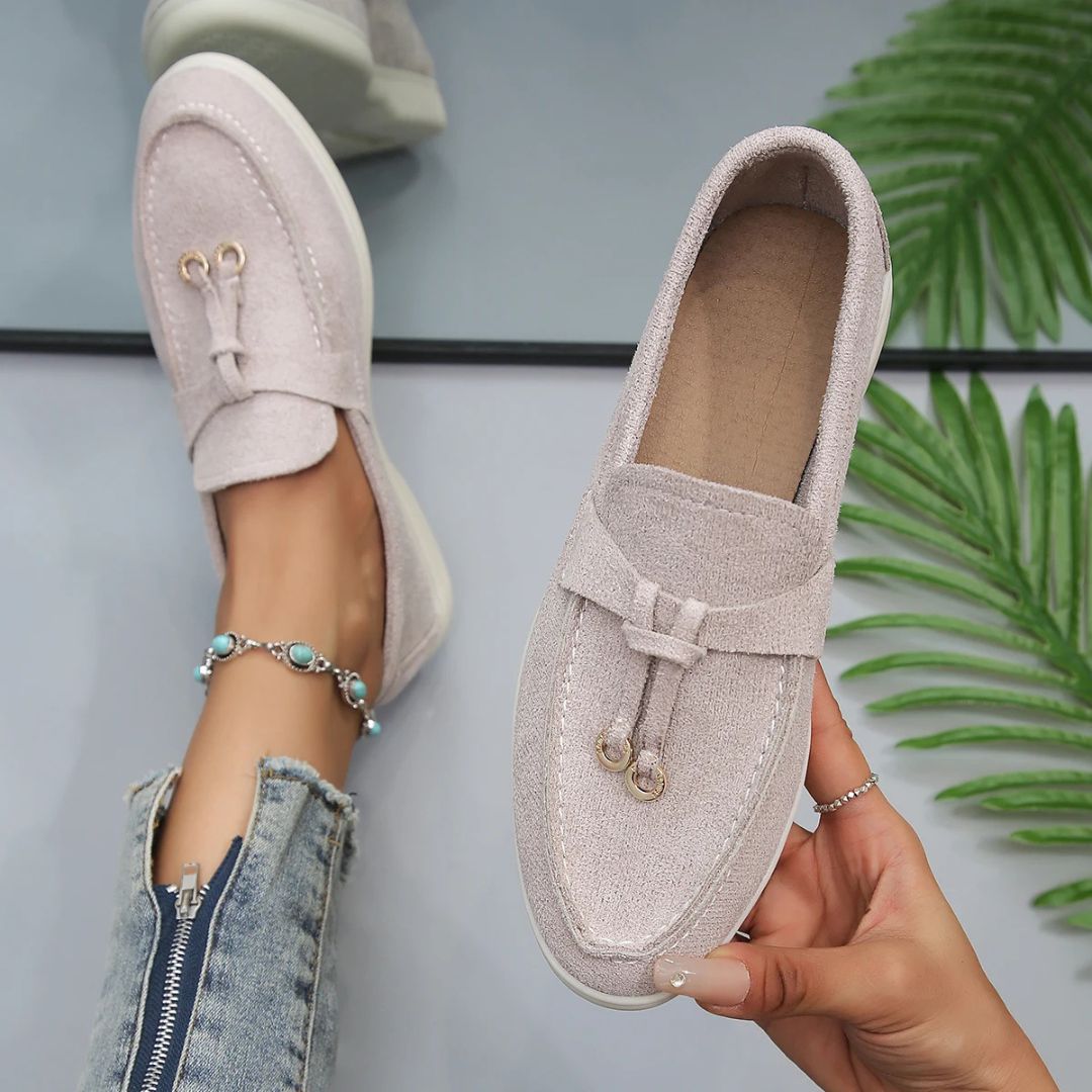 Suede Step Loafers