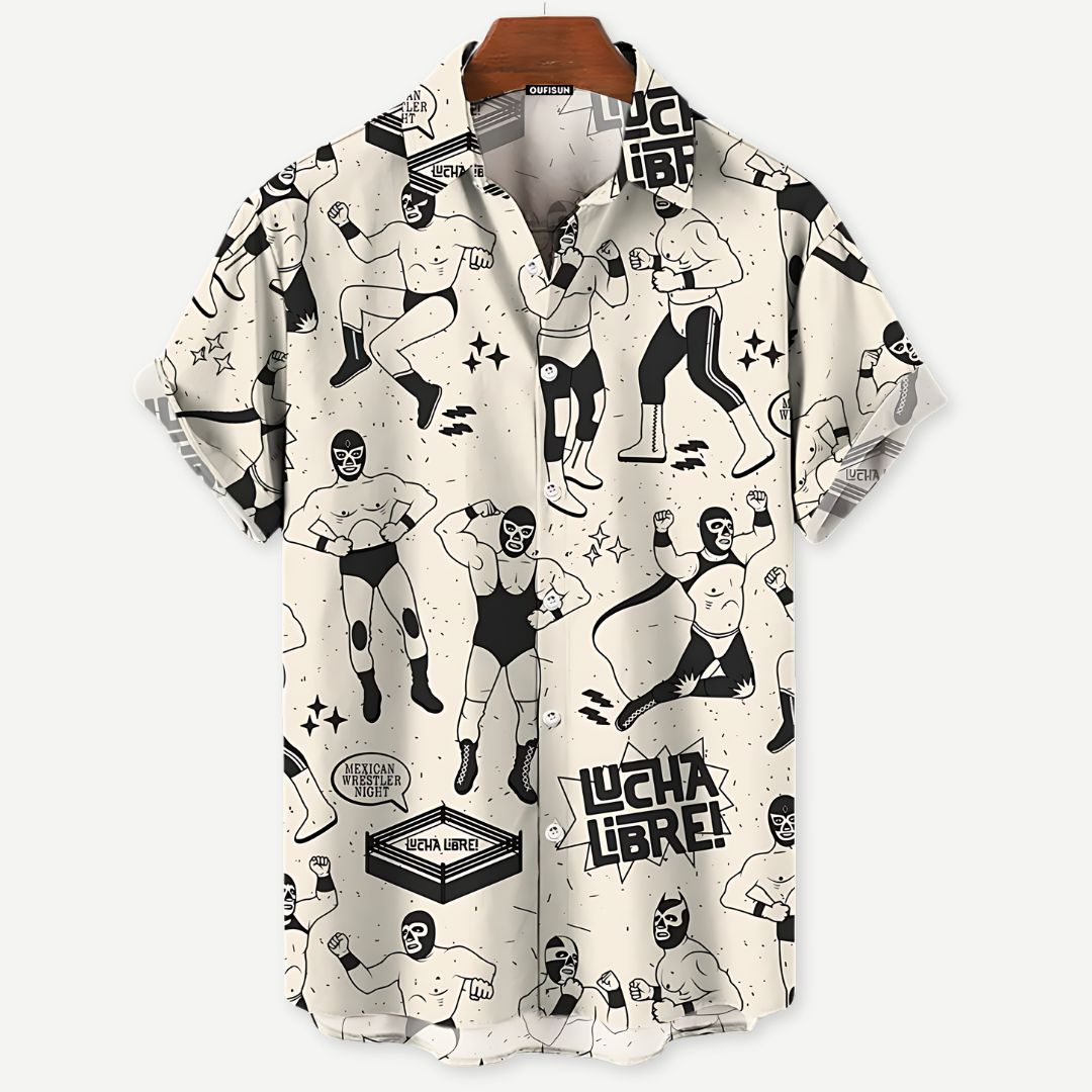 Relaxed Off White Luchador Shirt