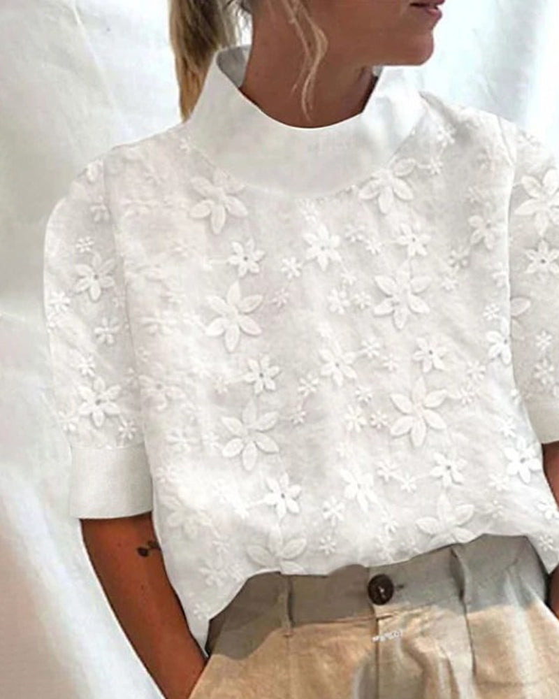 Valencia Embroidered Cotton Blouse