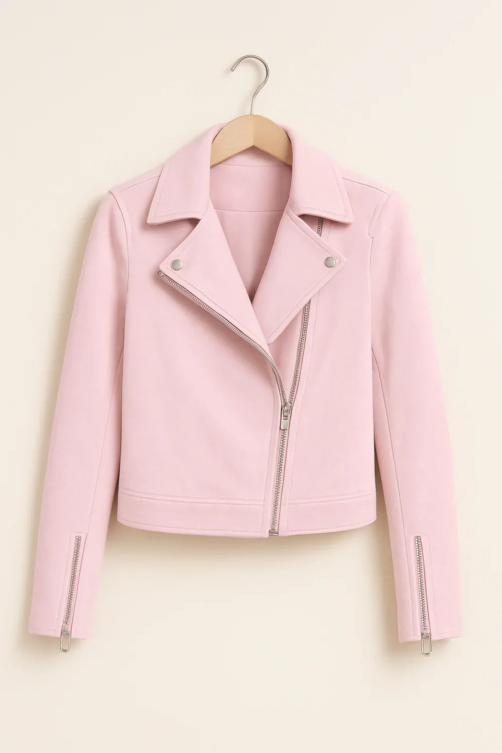 Aria Women’s Zipper Moto Bomber Jacket