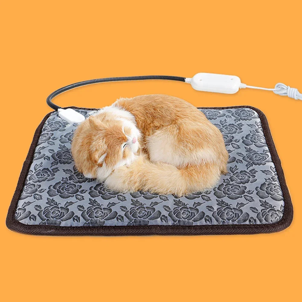 Heated Pet Bed Pad Waterproof Electric Warming Mat for Cats and Dogs