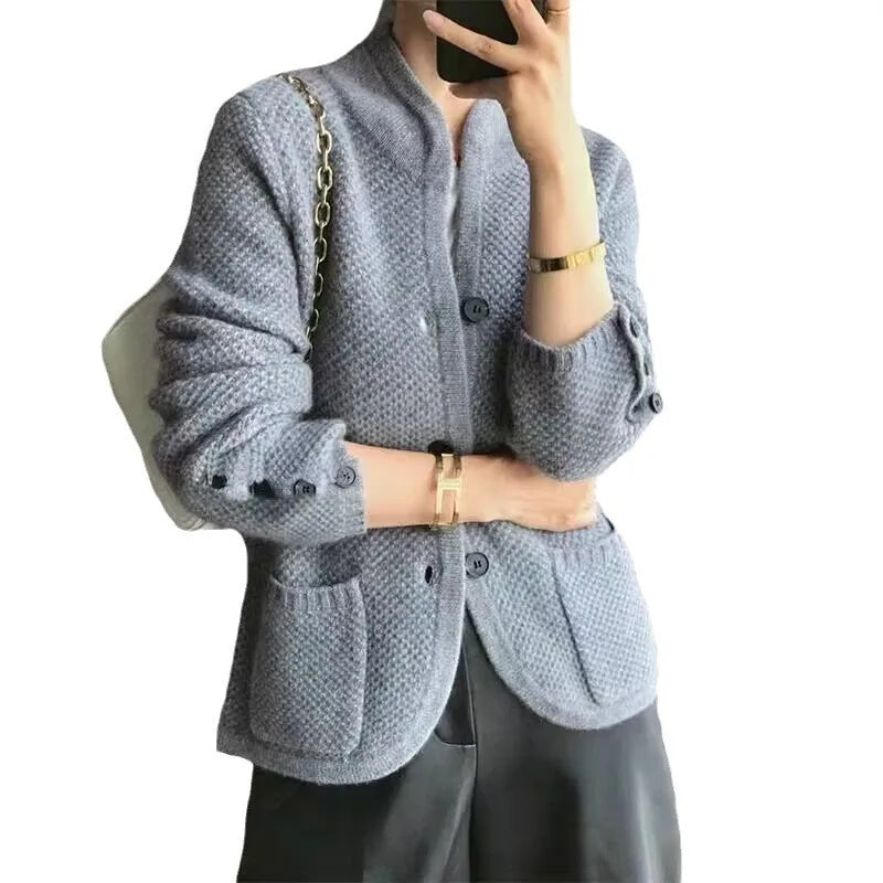 Mary Veil Silken Half neck Cardigan