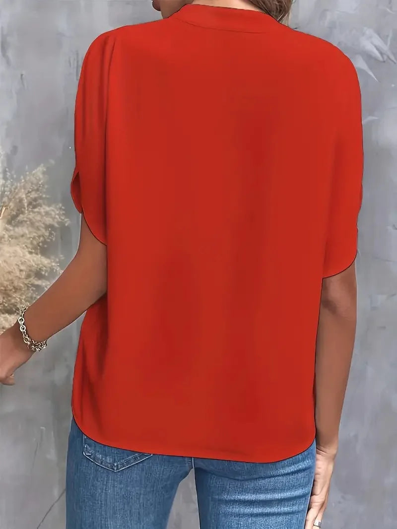 Lucia Silk Drape Blouse
