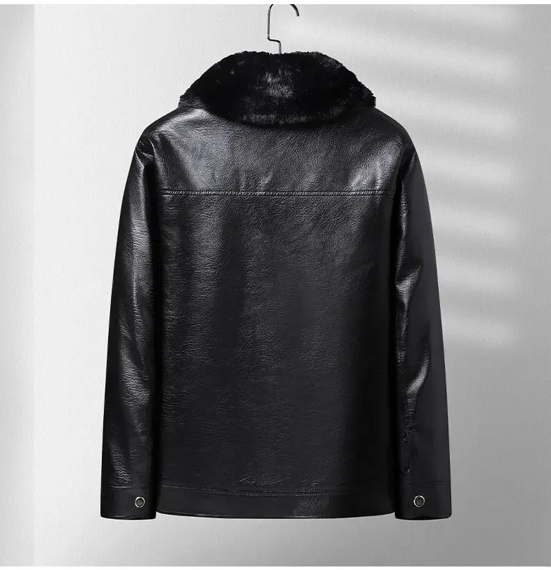 Kardel Faux Leather Fur Jacket