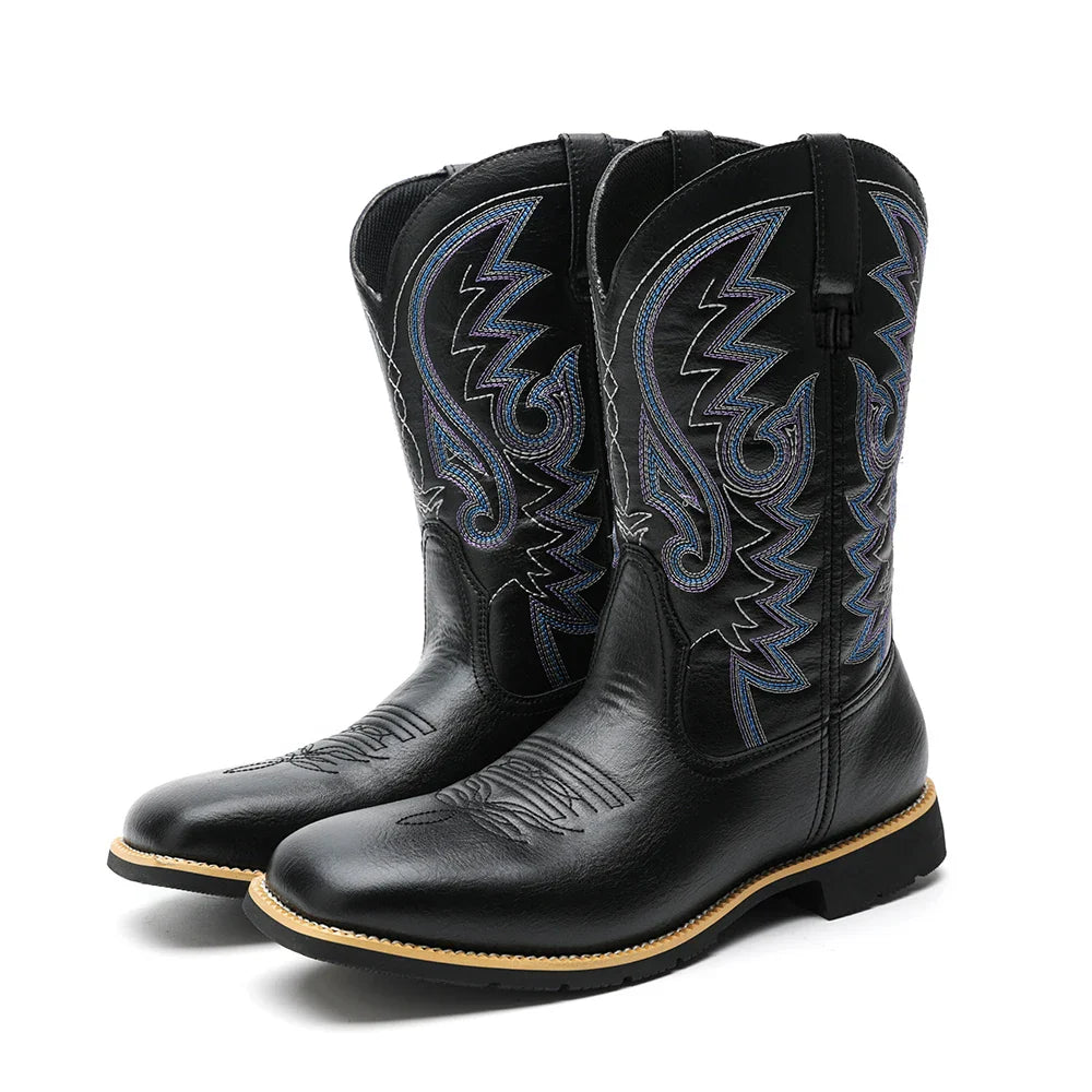 Denton Embroidered Western Cowboy Boots