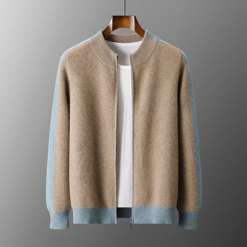 Laren Wool Jacquard Cardigan