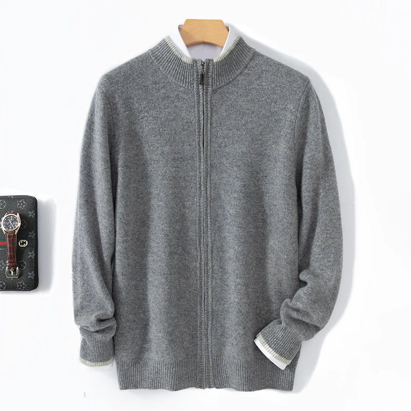 Meriden Wool Zip Cardigan