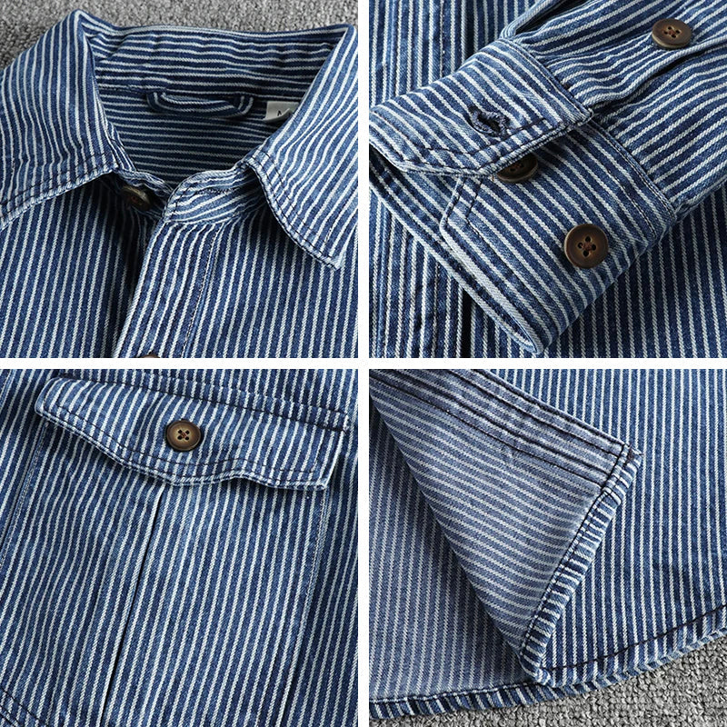Willow Vintage Striped Denim Shirt