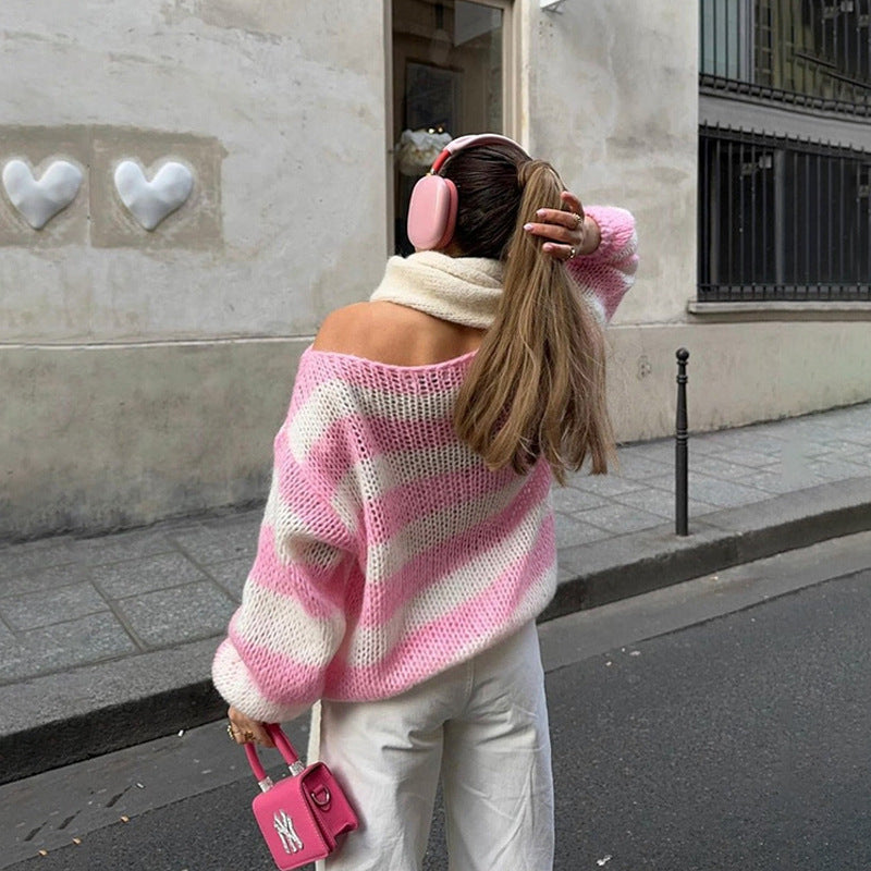 Marina Striped Knit Sweater