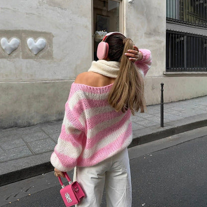 Marina Striped Knit Sweater