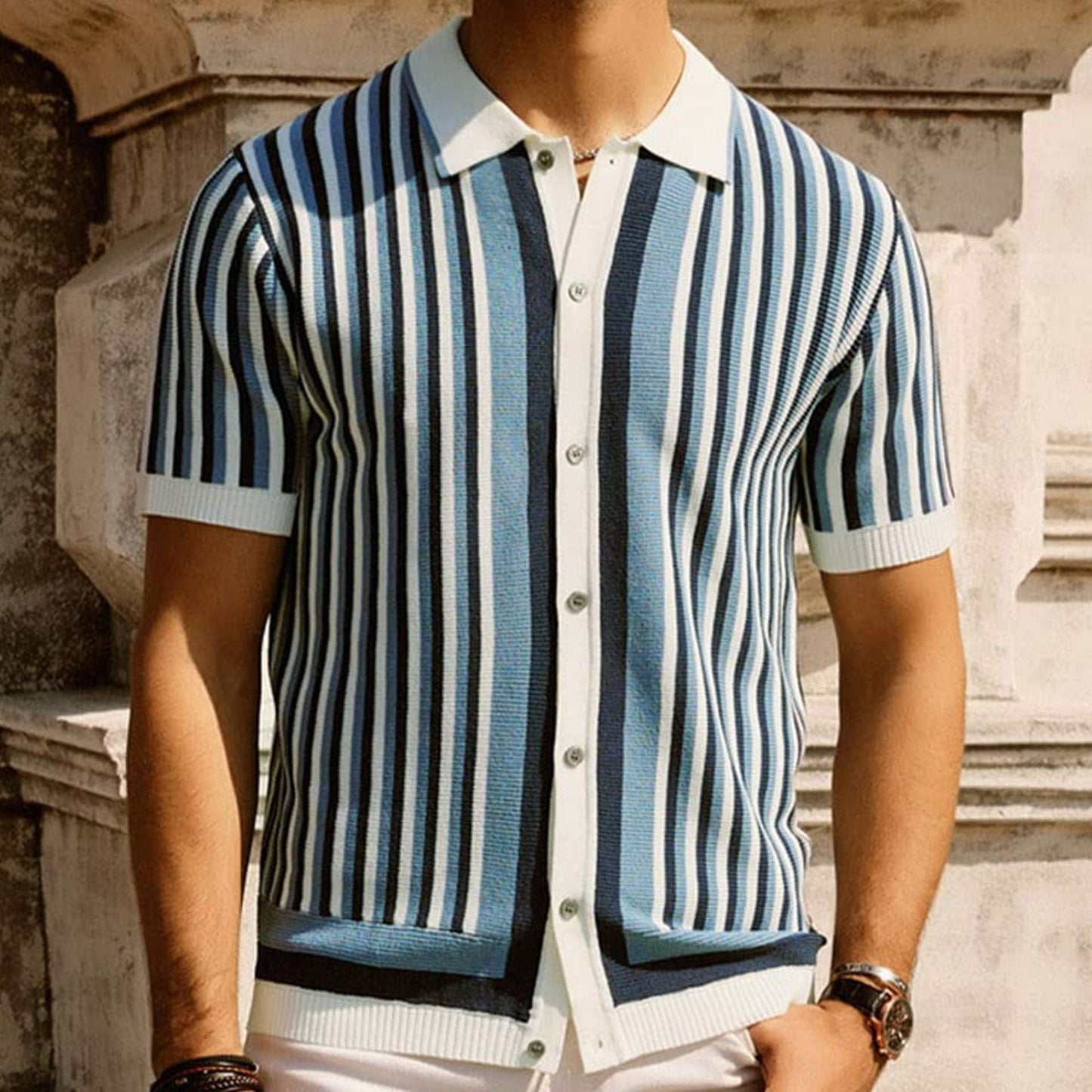 Brighton Striped Button Up