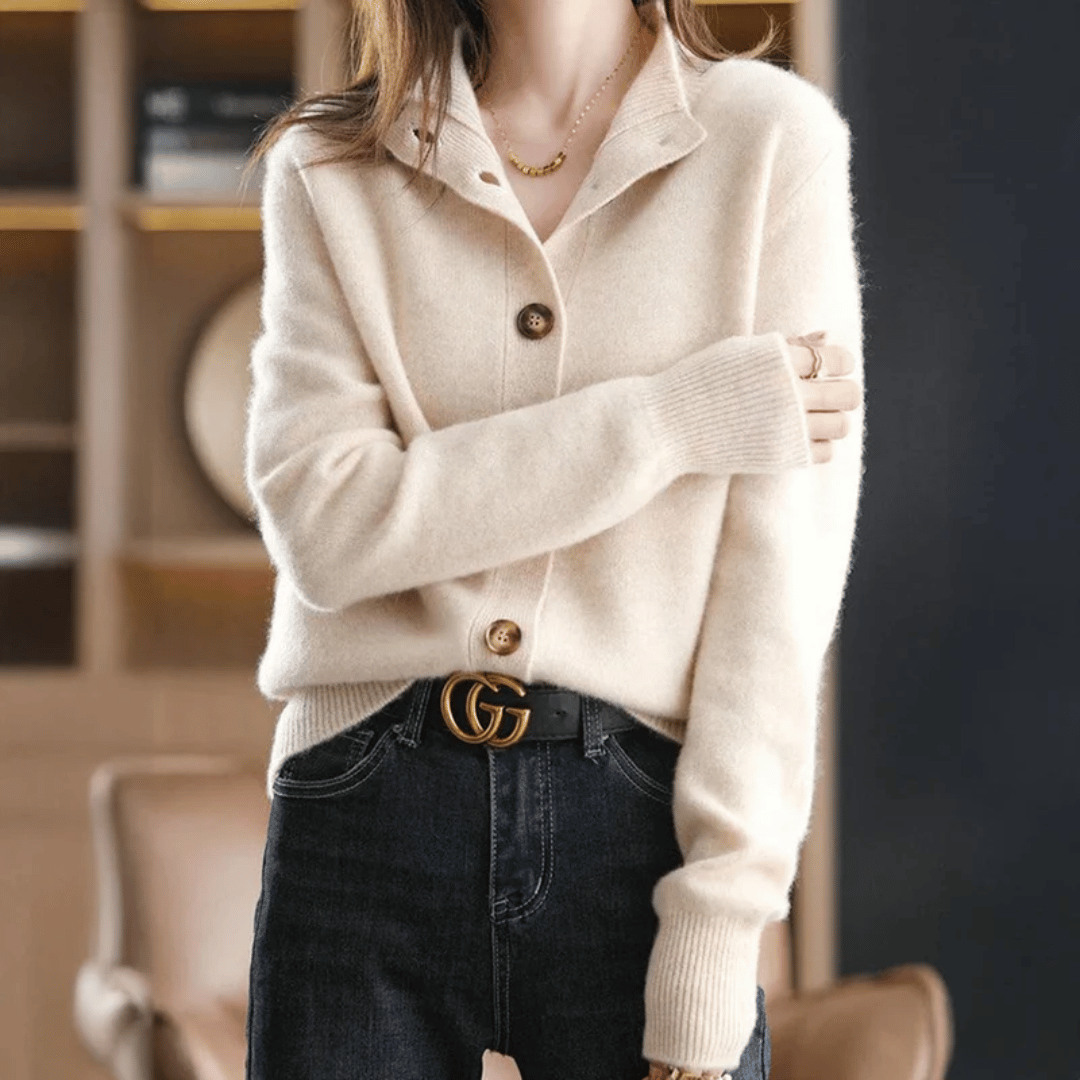 Camille Luxe Knit Button Cardigan