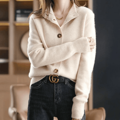 Camille Luxe Knit Button Cardigan