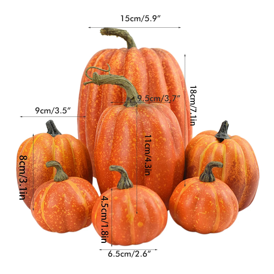 Realistic Artificial Pumpkins Halloween Decoration