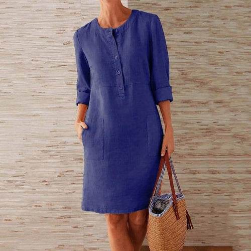 Marbella Linen Shirt Dress