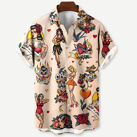 Relaxed "Vintage Ink" Shirt