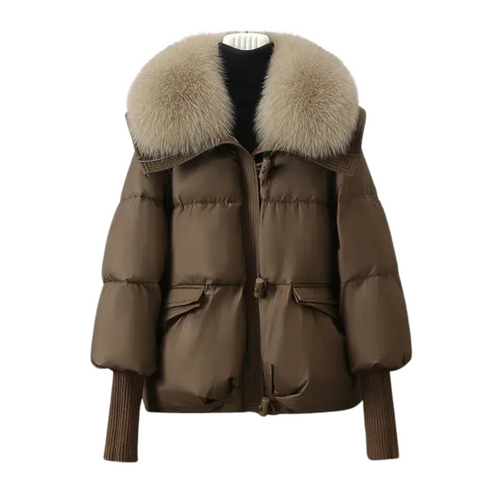 Liora Ribbed Cuff Puffer Coat