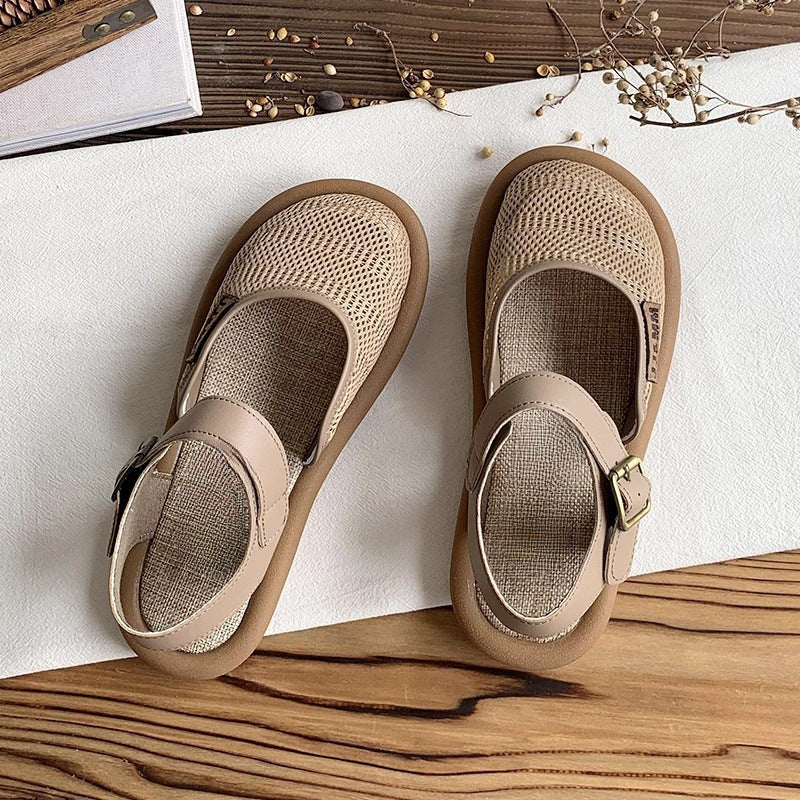 Flora Woven Leather Sandals