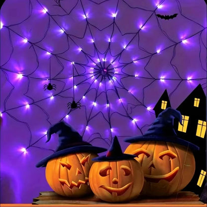 Spider Web Decoration with LED Lights Halloween Decoration