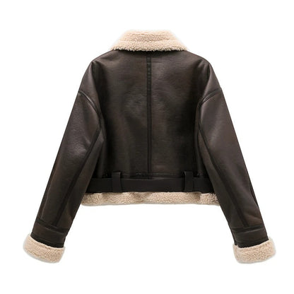 Marseille Leather Fleece Lined Jacket