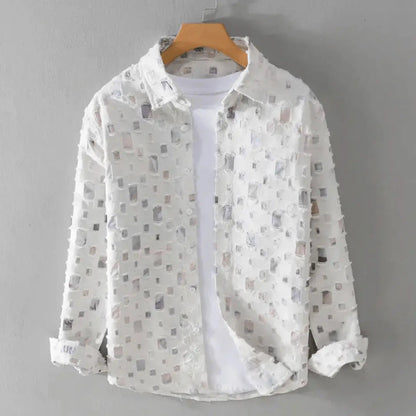 Alessandro Patterned Denim Shirt - Members