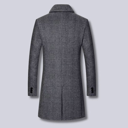 Loriento Plaid Wool Trench Coat