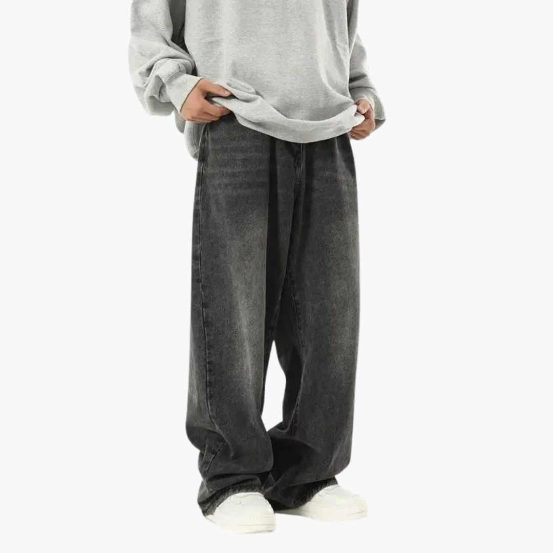 Oversized Noir Street Jeans