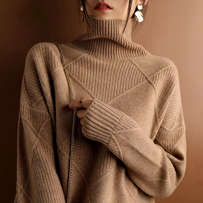 Women's Soft Cashmere Turtleneck Sweater