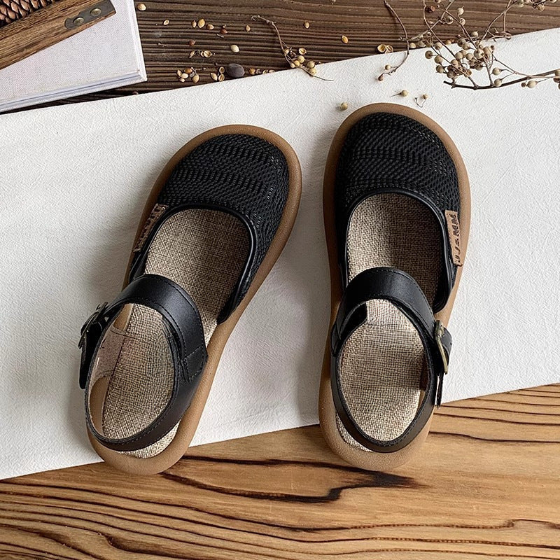 Flora Woven Leather Sandals