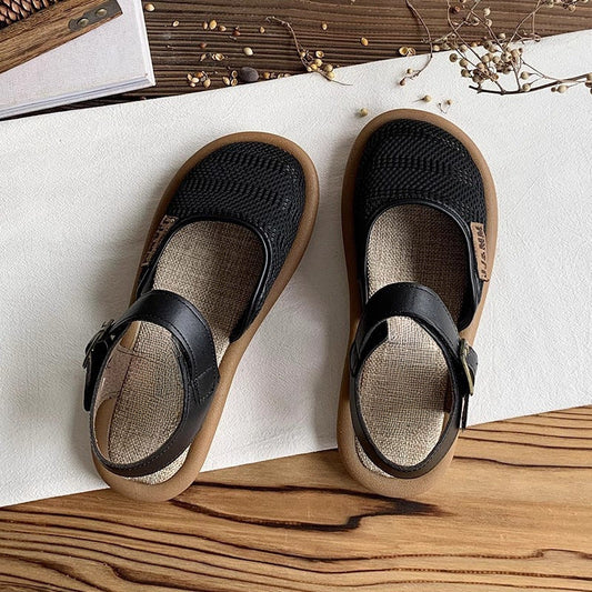 Flora Woven Leather Sandals