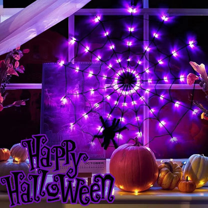 Spider Web Decoration with LED Lights Halloween Decoration