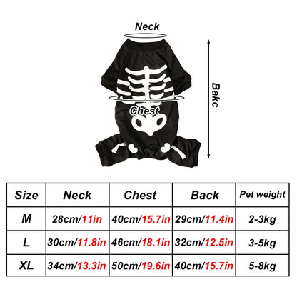 Skeleton Dog Jumpsuit Costume