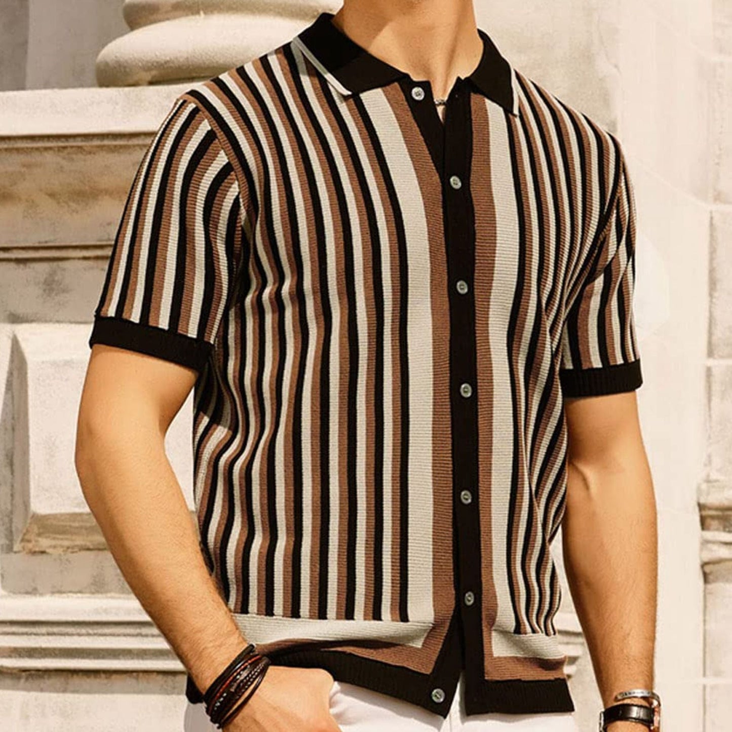 Brighton Striped Button Up