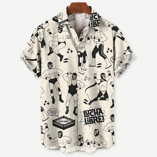 Relaxed Off White Luchador Shirt