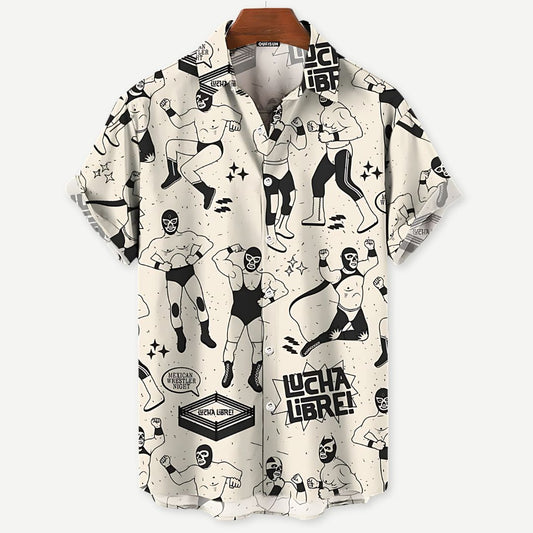 Relaxed Off White Luchador Shirt