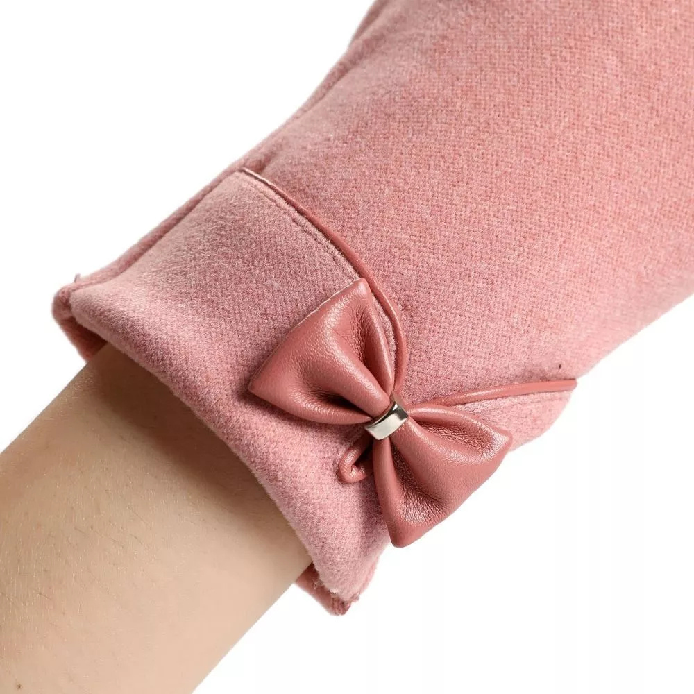 Chic Bow Decor Touchscreen Gloves