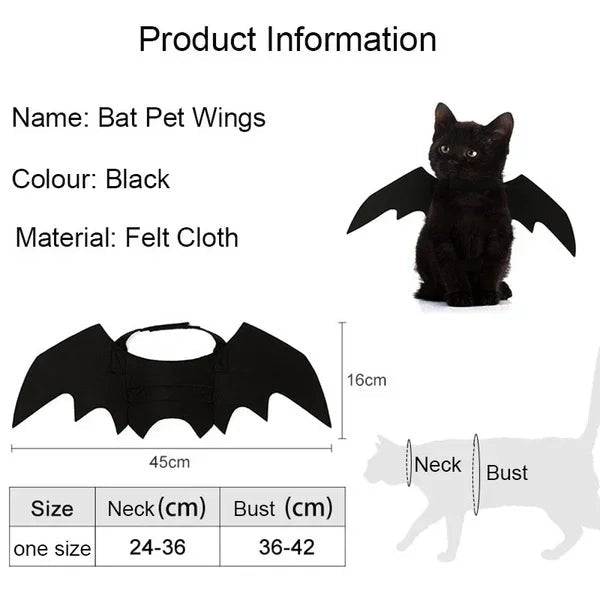 Bat Wing Halloween Costume for Cats and Small Pets