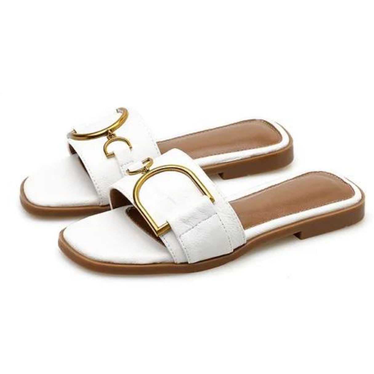 Square Toe Chic Leather Sandals