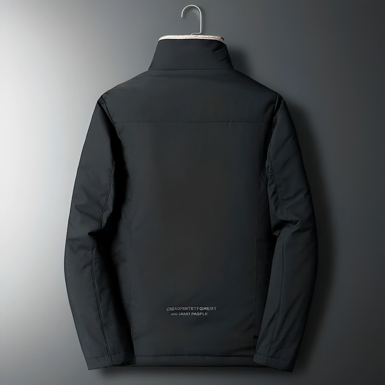 Men's Black Fluffy Lined Jacket