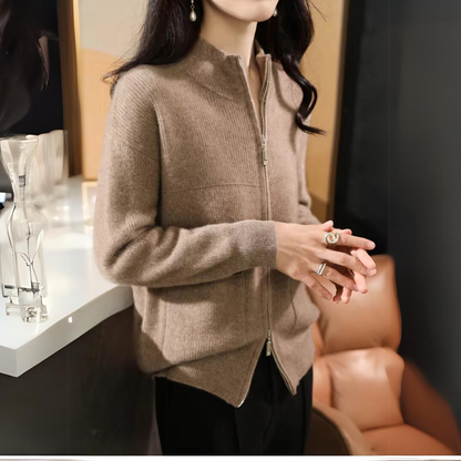 Suzanne Premium Merino Zip Up Sweater