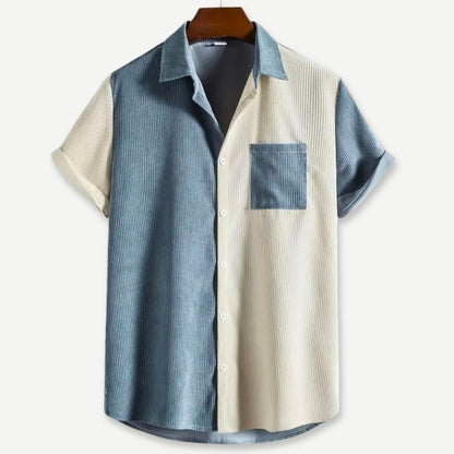 Relaxed Two Tone Ribbed Shirt