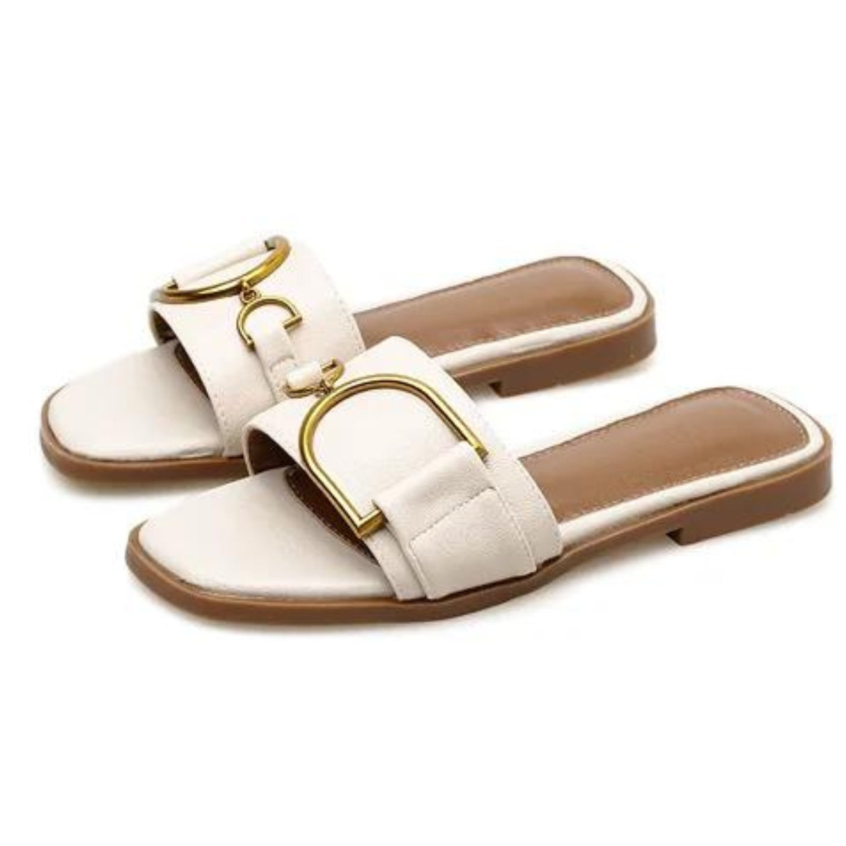 Square Toe Chic Leather Sandals