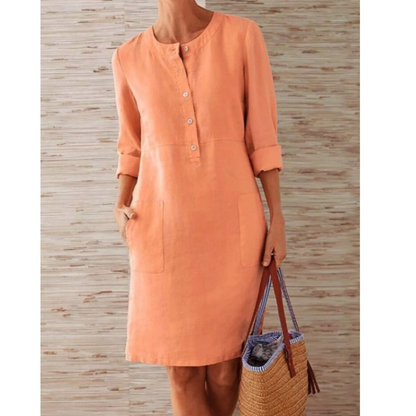 Marbella Linen Shirt Dress