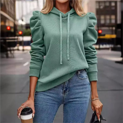 Chic Ruffle Sleeve Hoodie