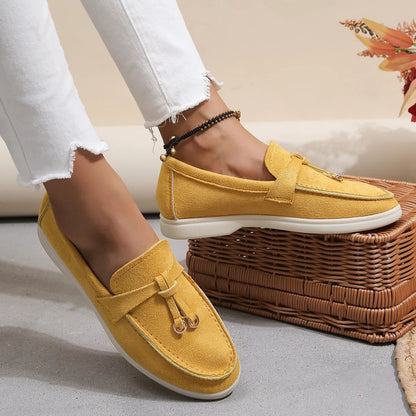 Suede Step Loafers