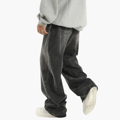 Oversized Noir Street Jeans