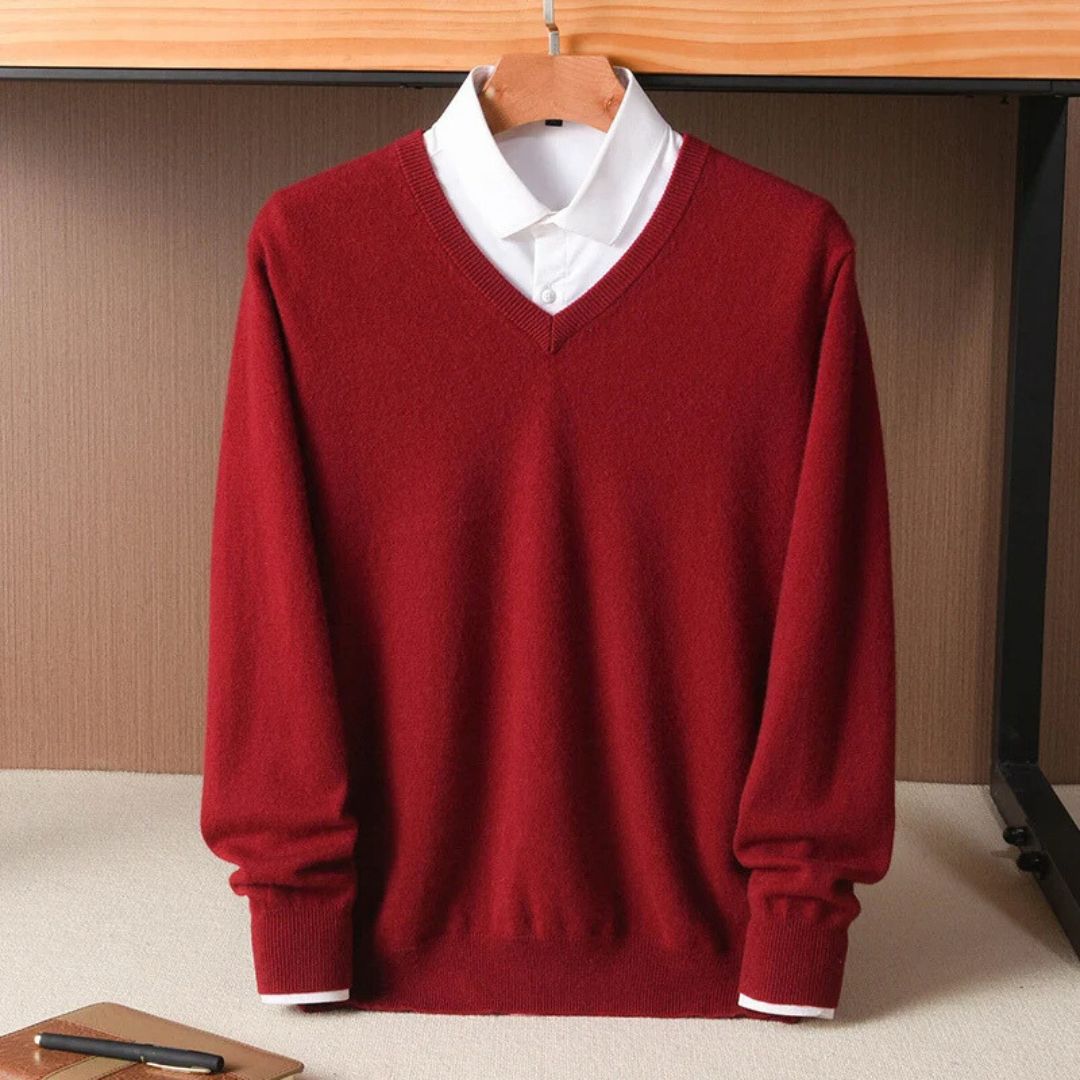 Olympia Merino V Neck Sweater