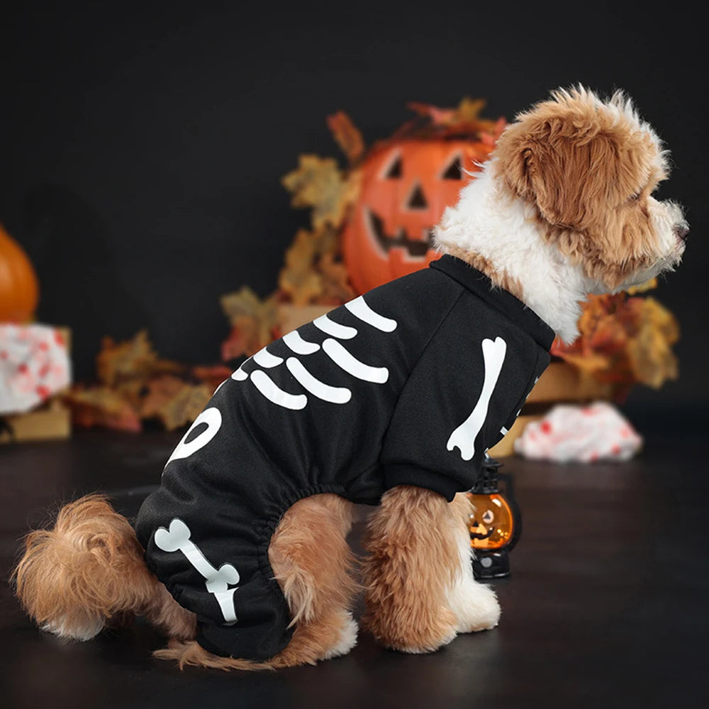 Skeleton Dog Jumpsuit Costume