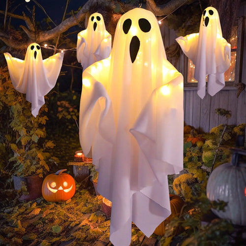 Hanging Lighted Ghost Decoration