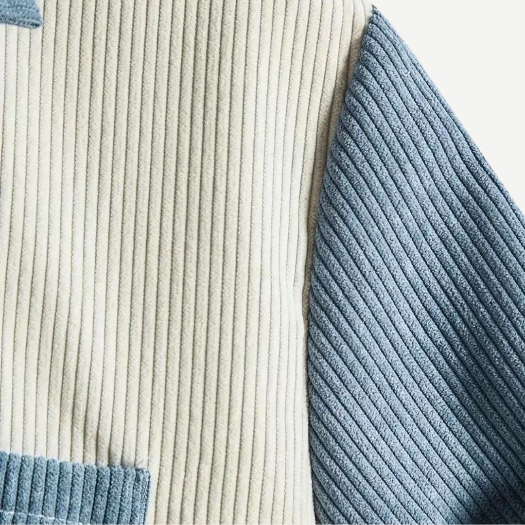 Relaxed Two Tone Ribbed Shirt